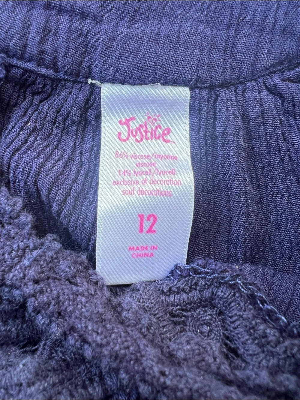 Justice Navy and White Tie-Dye Tank Dress